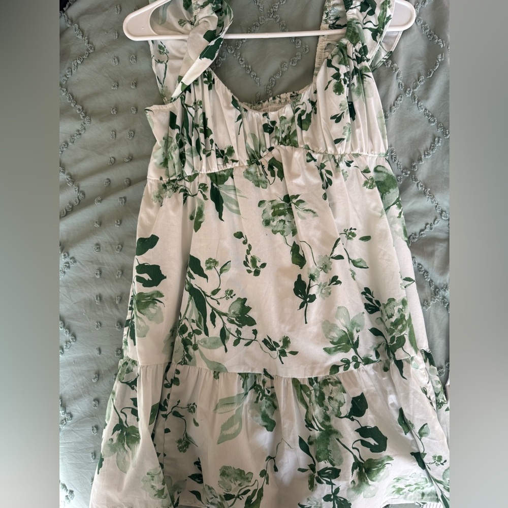 Abercrombie Green Floral Dress Size S